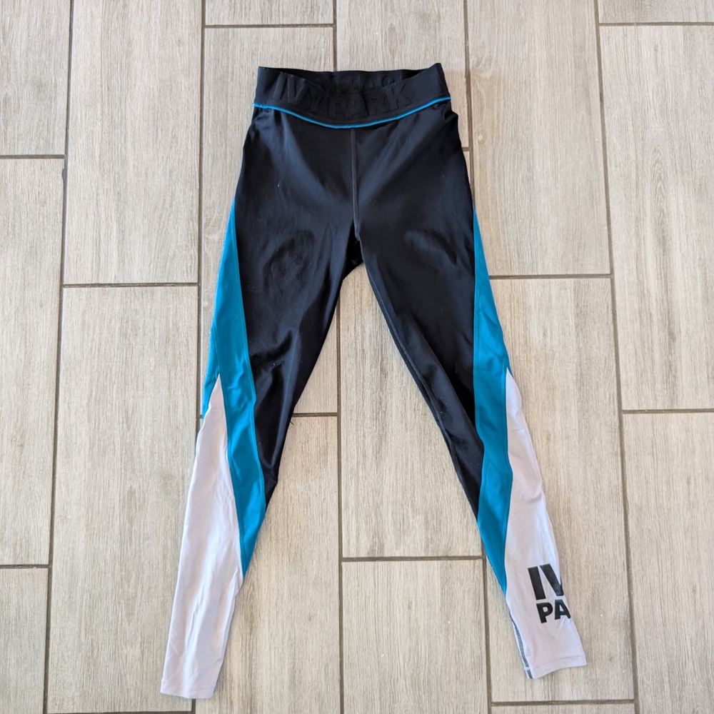 IVY PARK Black and Teal Leggings